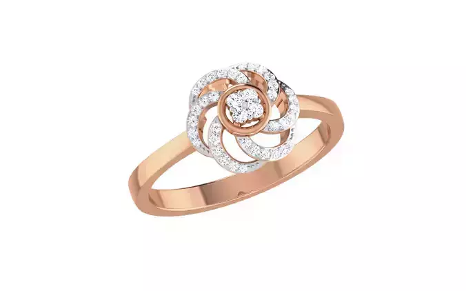 Women Diamond Ring 3dm stl render details
