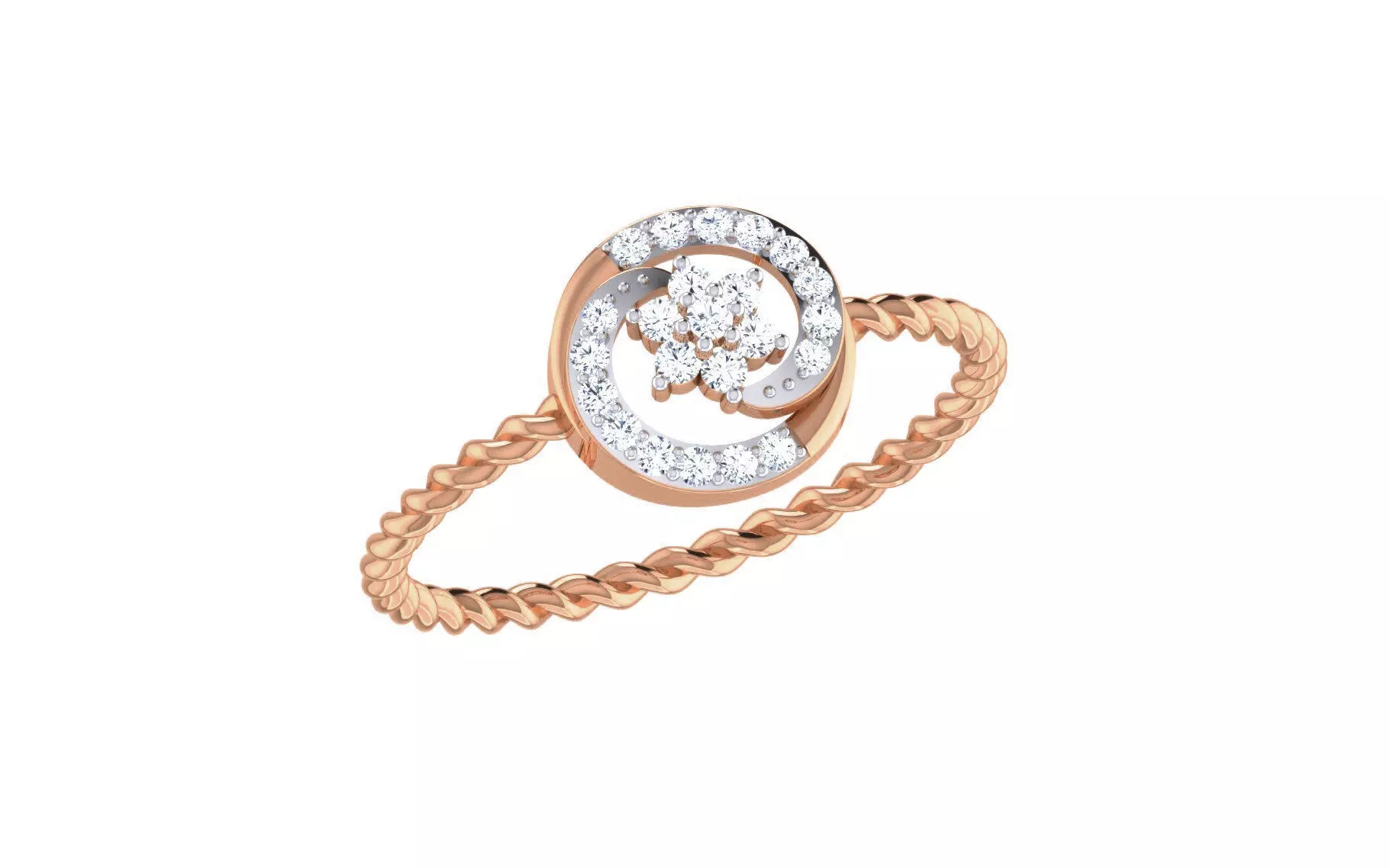 Women Diamond Ring 3dm stl render details 3D print model