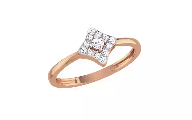 Women Diamond Ring 3dm stl render details