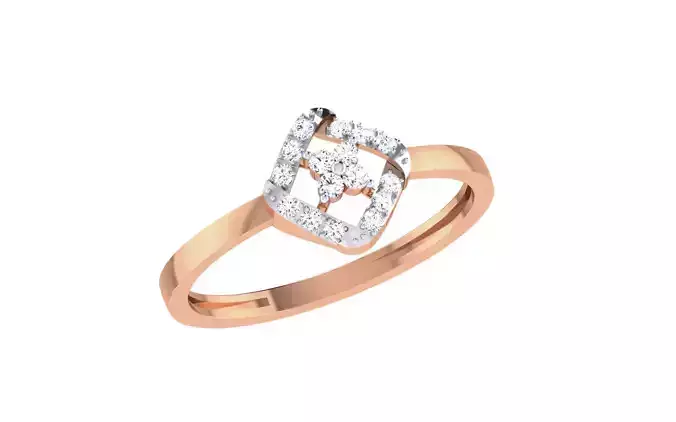 Women Diamond Ring 3dm stl render details