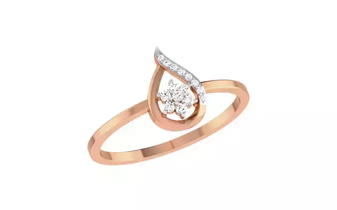 Women Diamond Ring 3dm stl render details