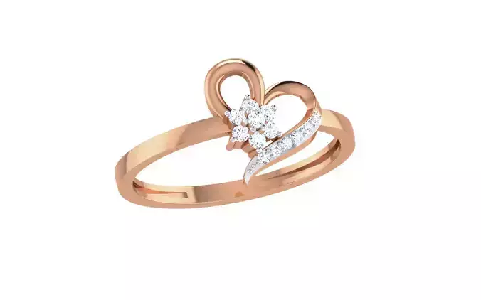 Women Diamond Ring 3dm stl render details