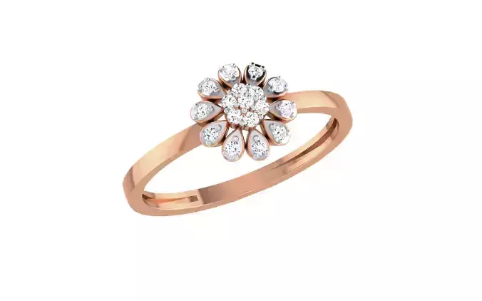Women Diamond Ring 3dm stl render details
