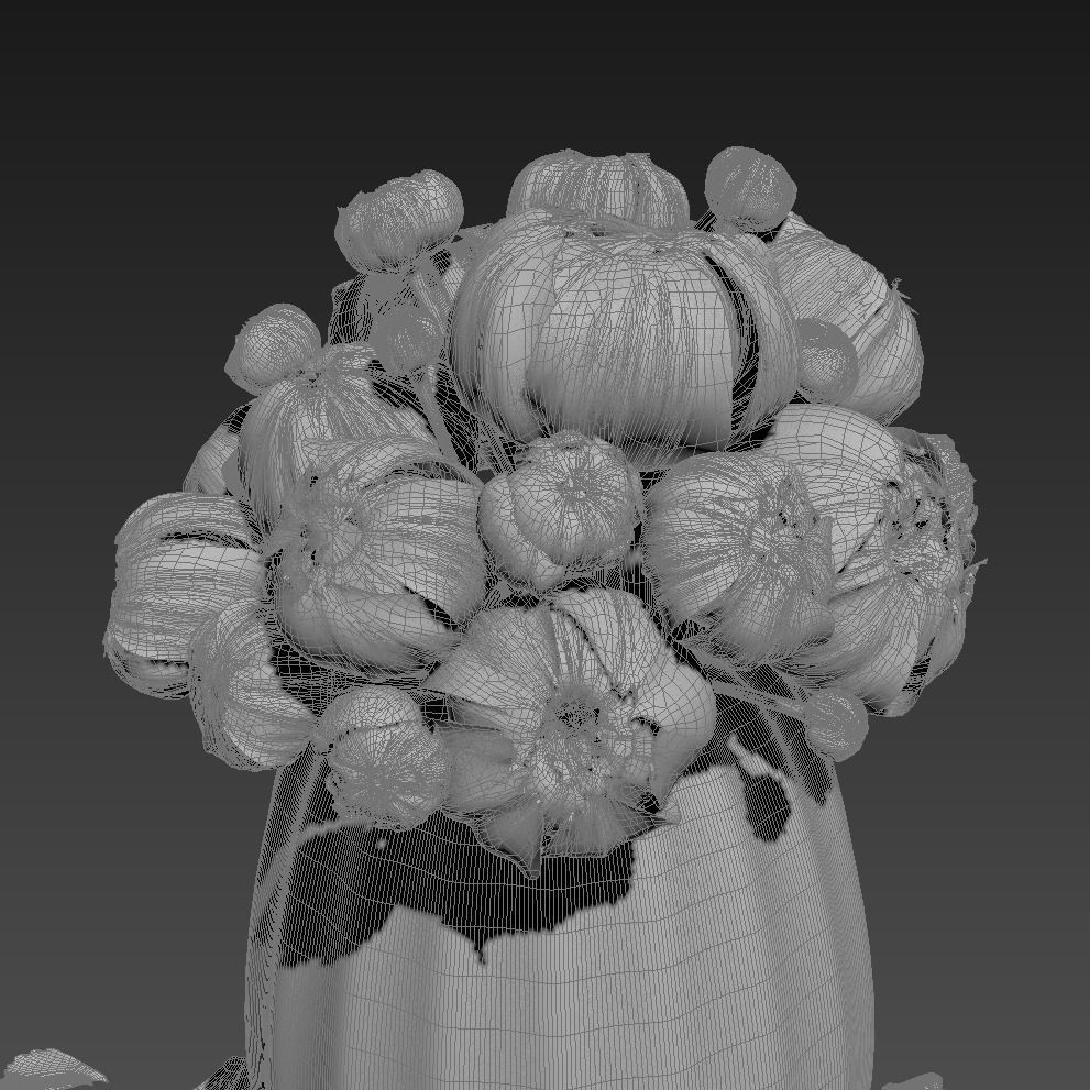 Flowers 3 in vase 3D model_4