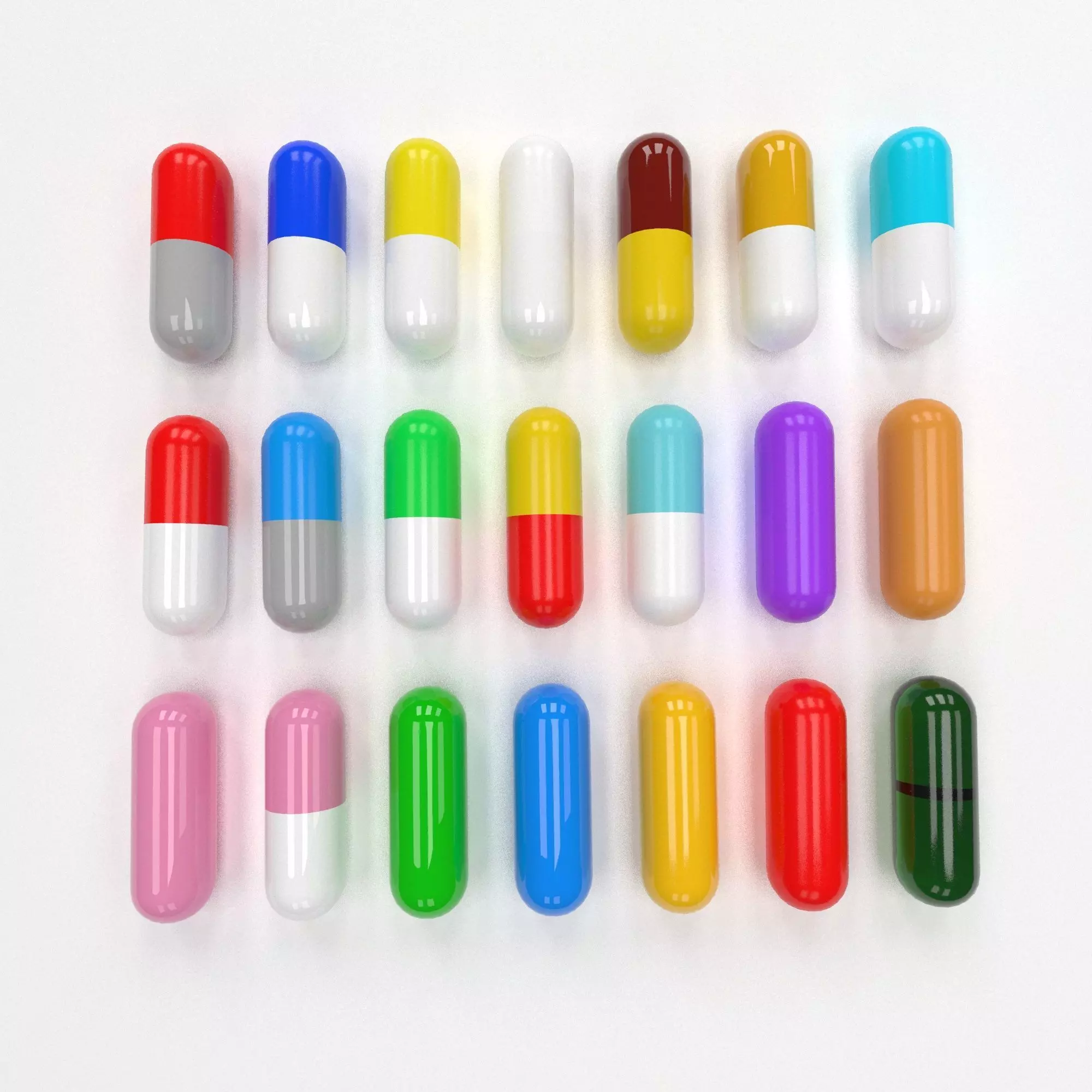 medical capsules 3D model