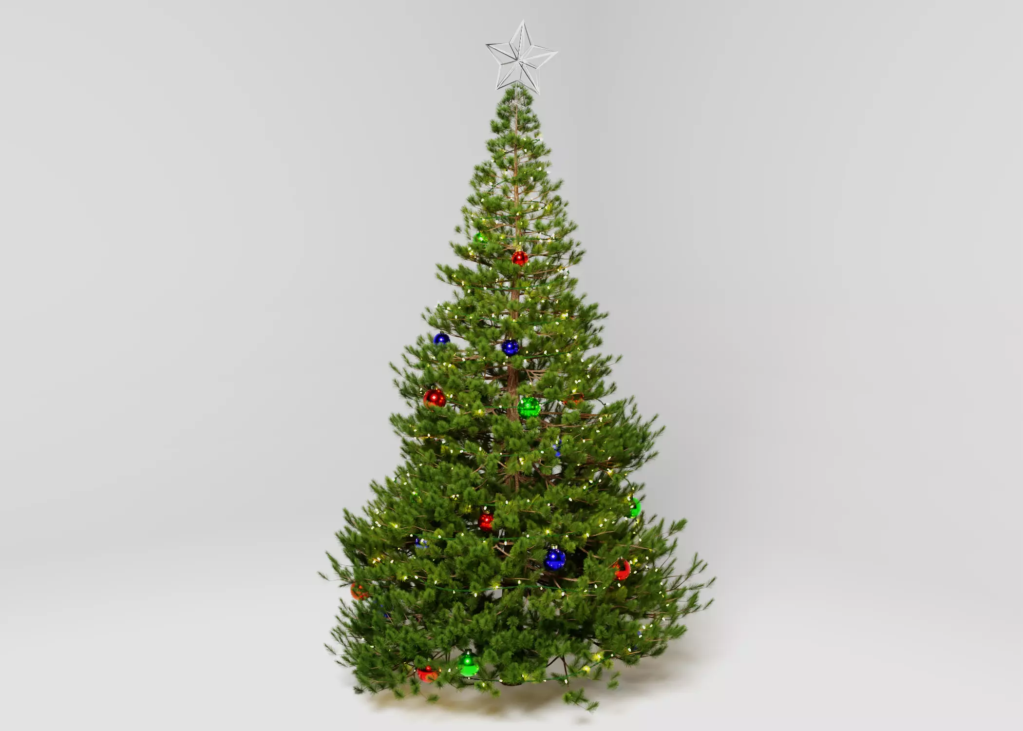 Christmas Tree Decorated 3D model_0