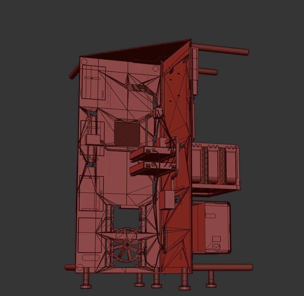 Gaming Pc 2 Low-poly 3D model_19