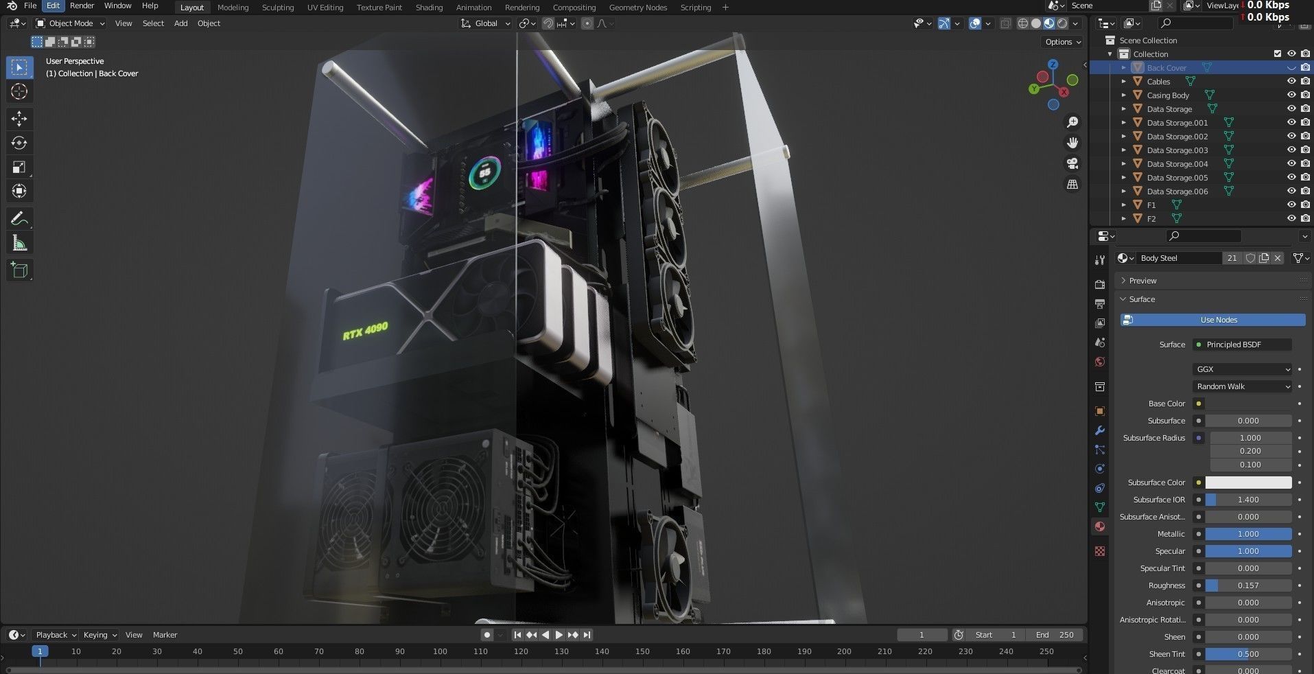 Gaming Pc 2 Low-poly 3D model_16