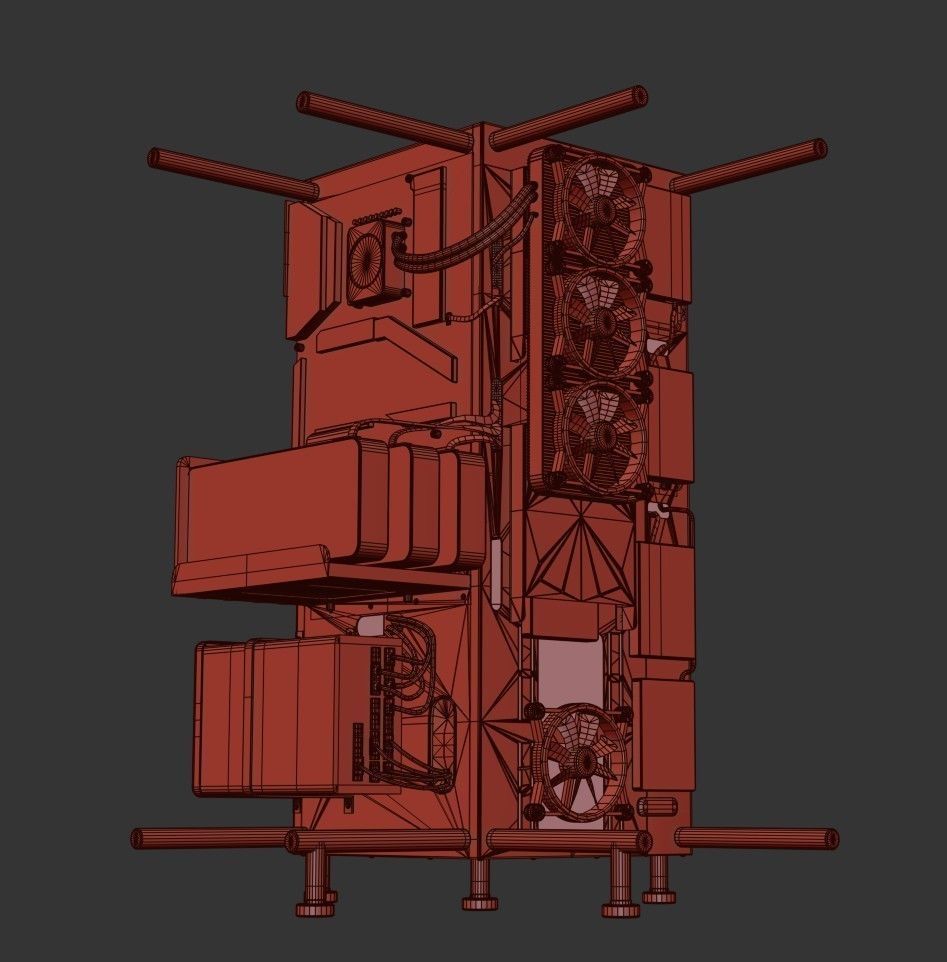 Gaming Pc 2 Low-poly 3D model_18