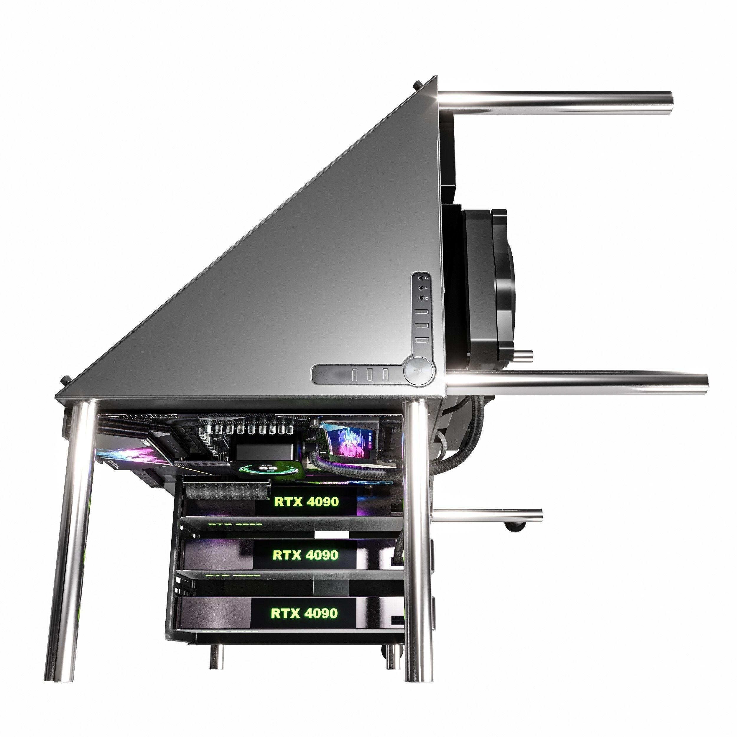 Gaming Pc 2 Low-poly 3D model_12