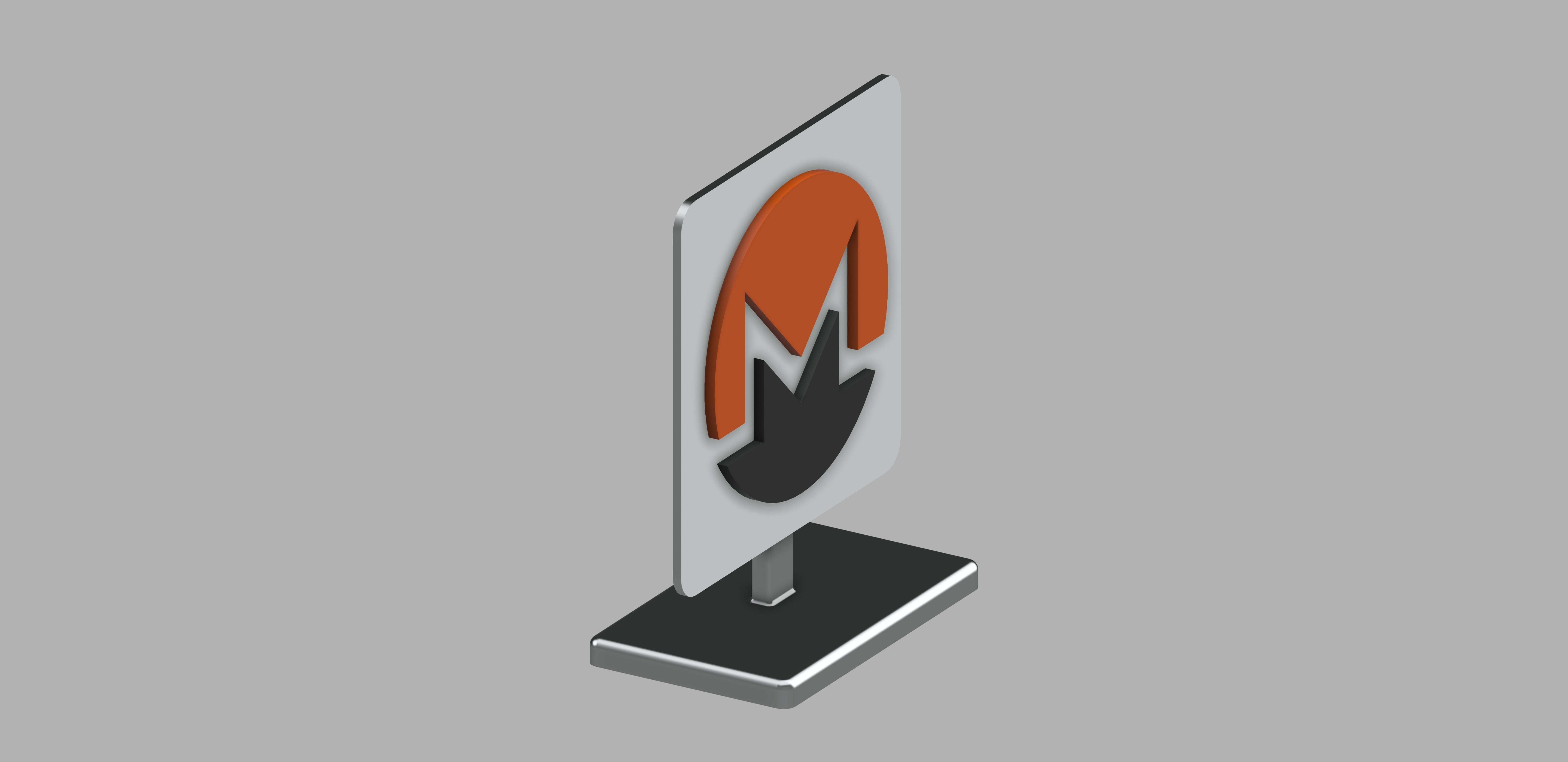 MONERO Logo Stand 3D print model_3