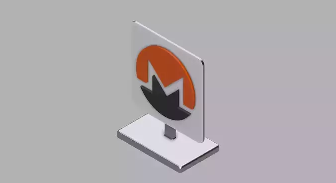 MONERO Logo Stand 3D print model
