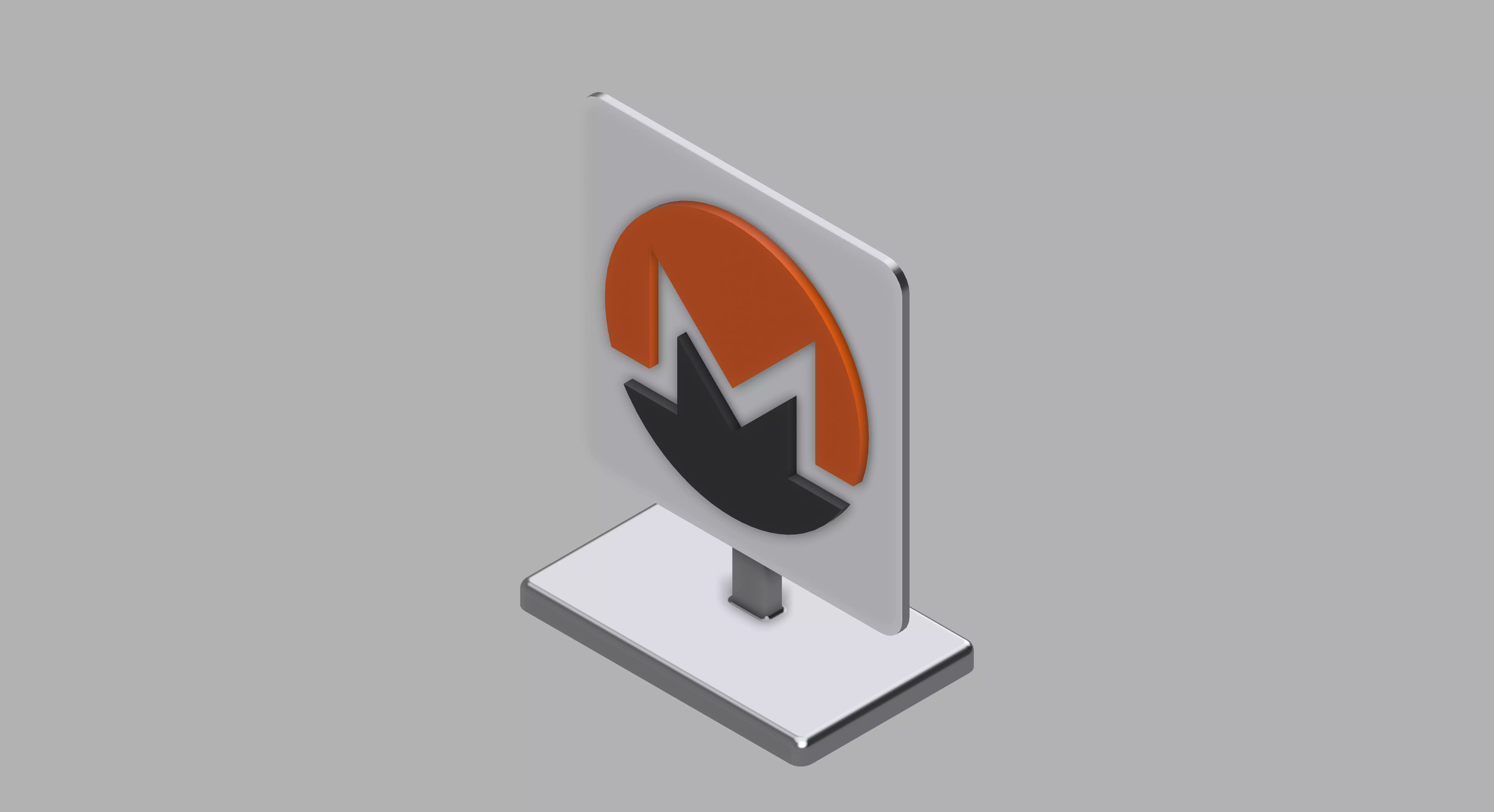 MONERO Logo Stand 3D print model_0