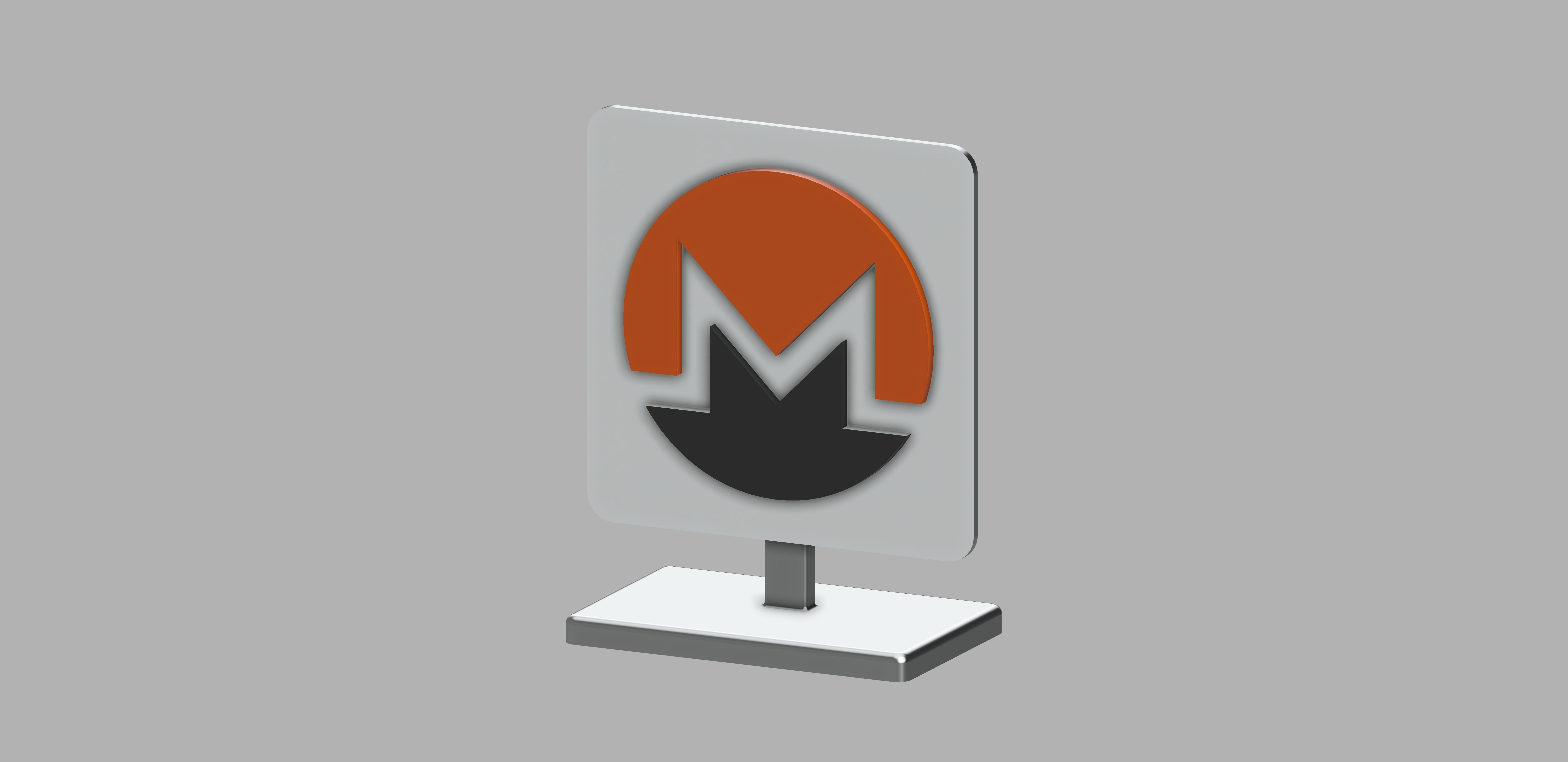 MONERO Logo Stand 3D print model_1