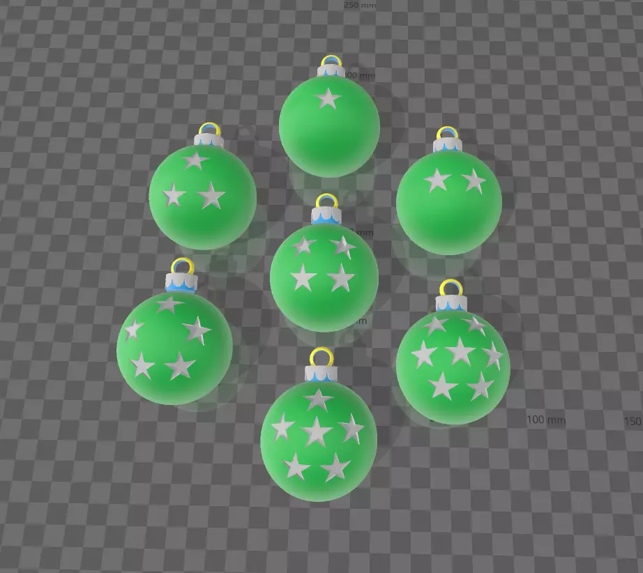 7 Dragon Balls Christmas Ornaments 3D print model_0