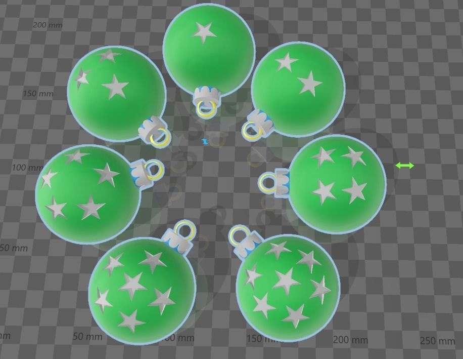 7 Dragon Balls Christmas Ornaments 3D print model_1