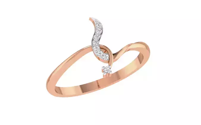Women Diamond Ring 3dm stl render details