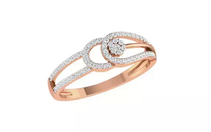 Women Diamond Ring 3dm stl render details