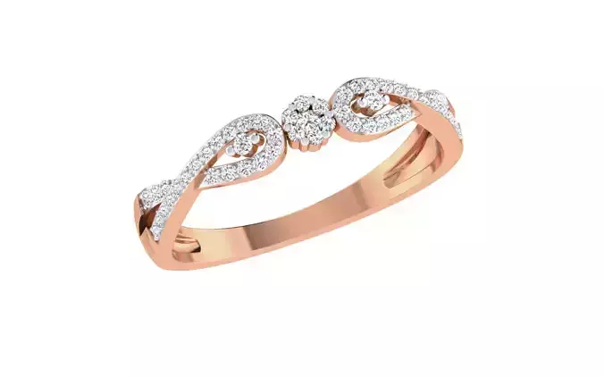 Women Diamond Ring 3dm stl render details