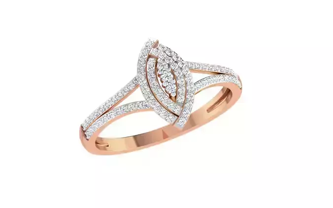 Women Diamond Ring 3dm stl render details