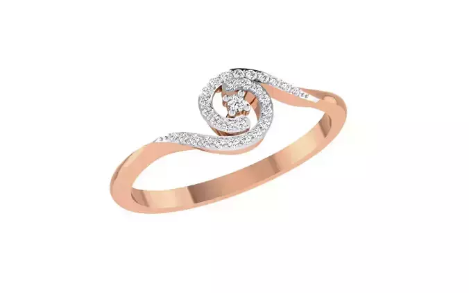 Women Diamond Ring 3dm stl render details