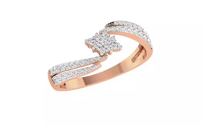 Women Diamond Ring 3dm stl render details