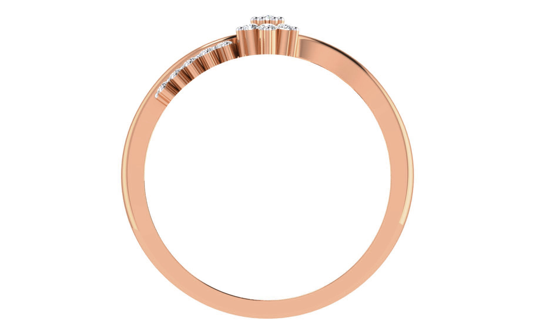 Women Diamond Ring 3dm stl render details 3D print model_2