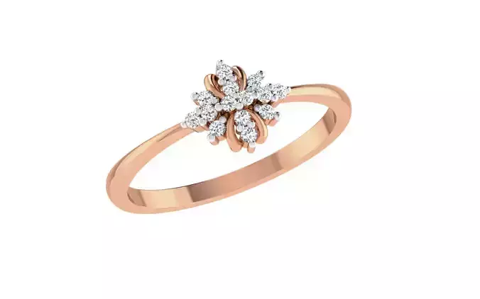Women Diamond Ring 3dm stl render details