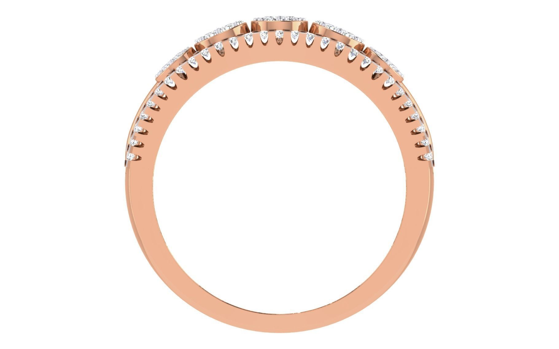 Women Diamond Ring 3dm stl render details 3D print model_3