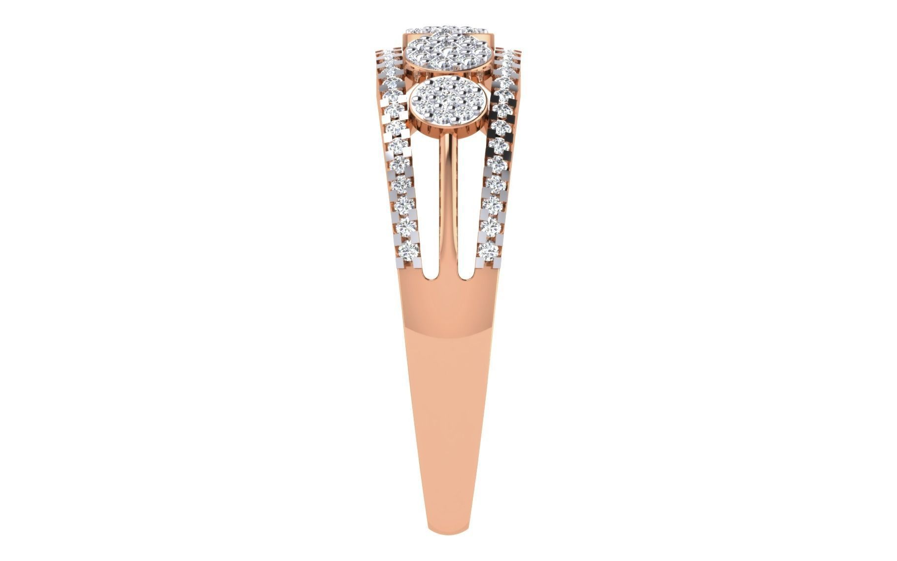 Women Diamond Ring 3dm stl render details 3D print model_5