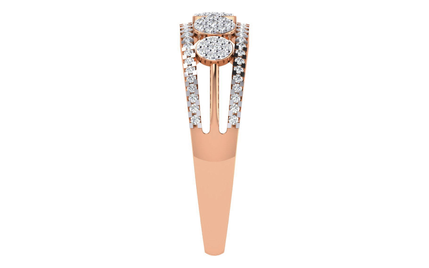 Women Diamond Ring 3dm stl render details 3D print model_4