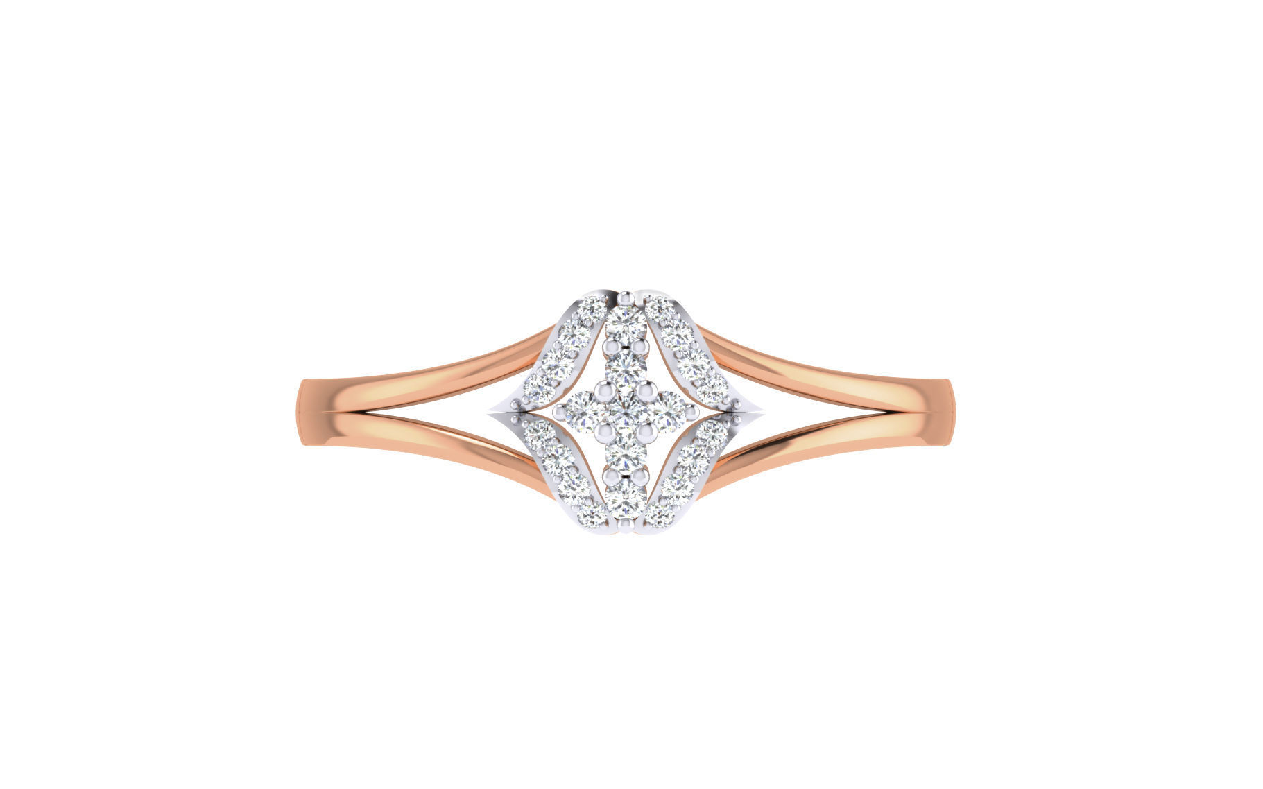 Women Diamond Ring 3dm stl render details 3D print model_7