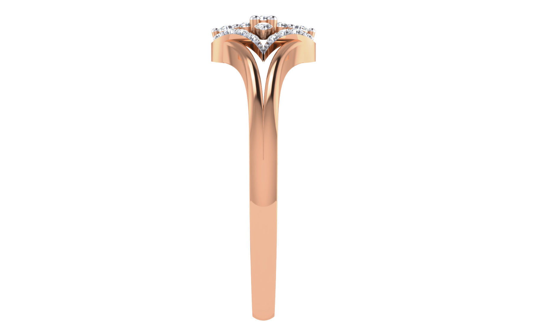 Women Diamond Ring 3dm stl render details 3D print model_5