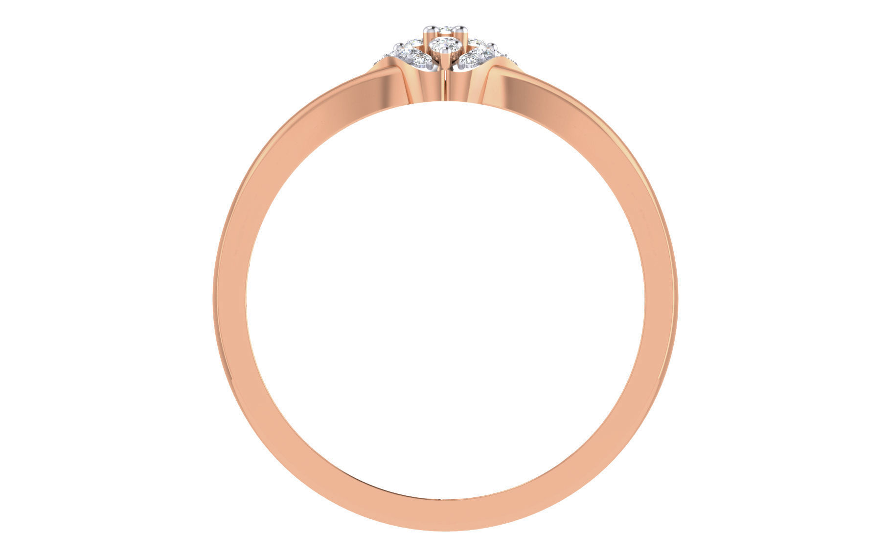 Women Diamond Ring 3dm stl render details 3D print model_2