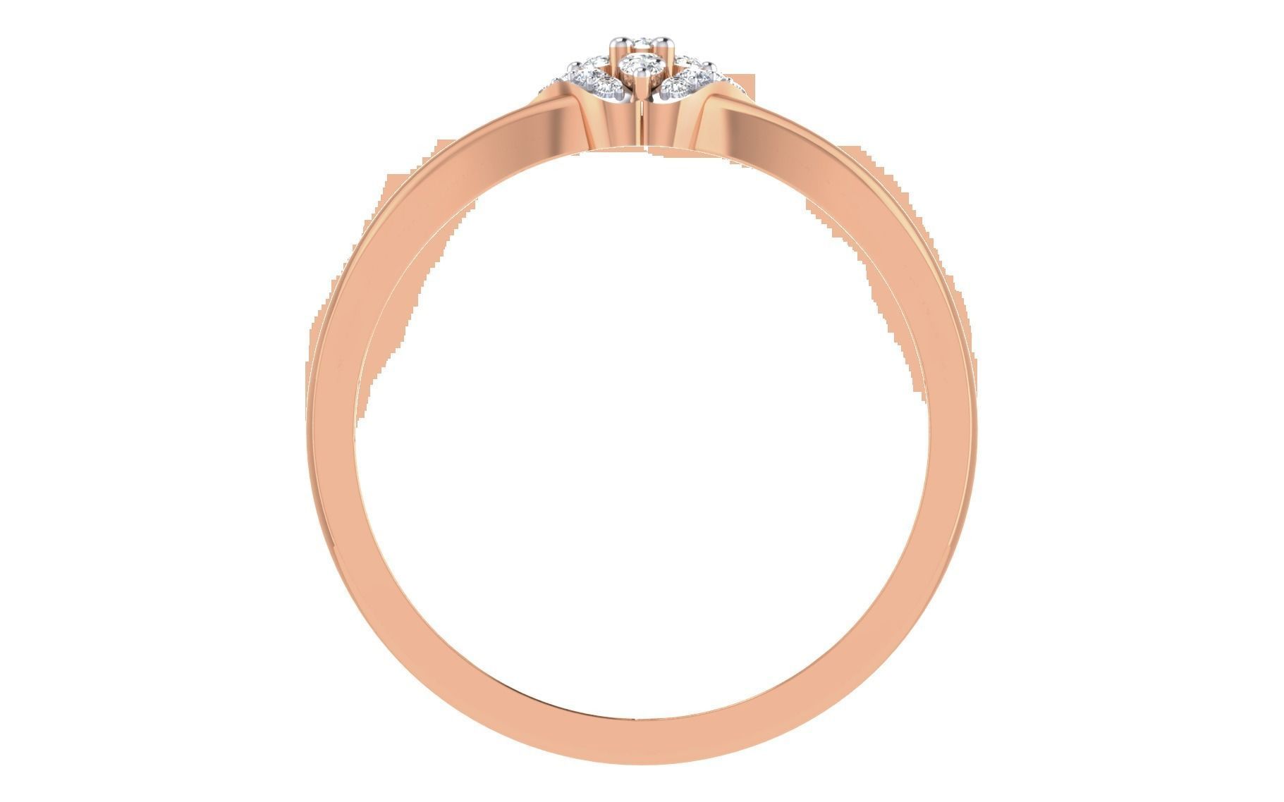 Women Diamond Ring 3dm stl render details 3D print model_4