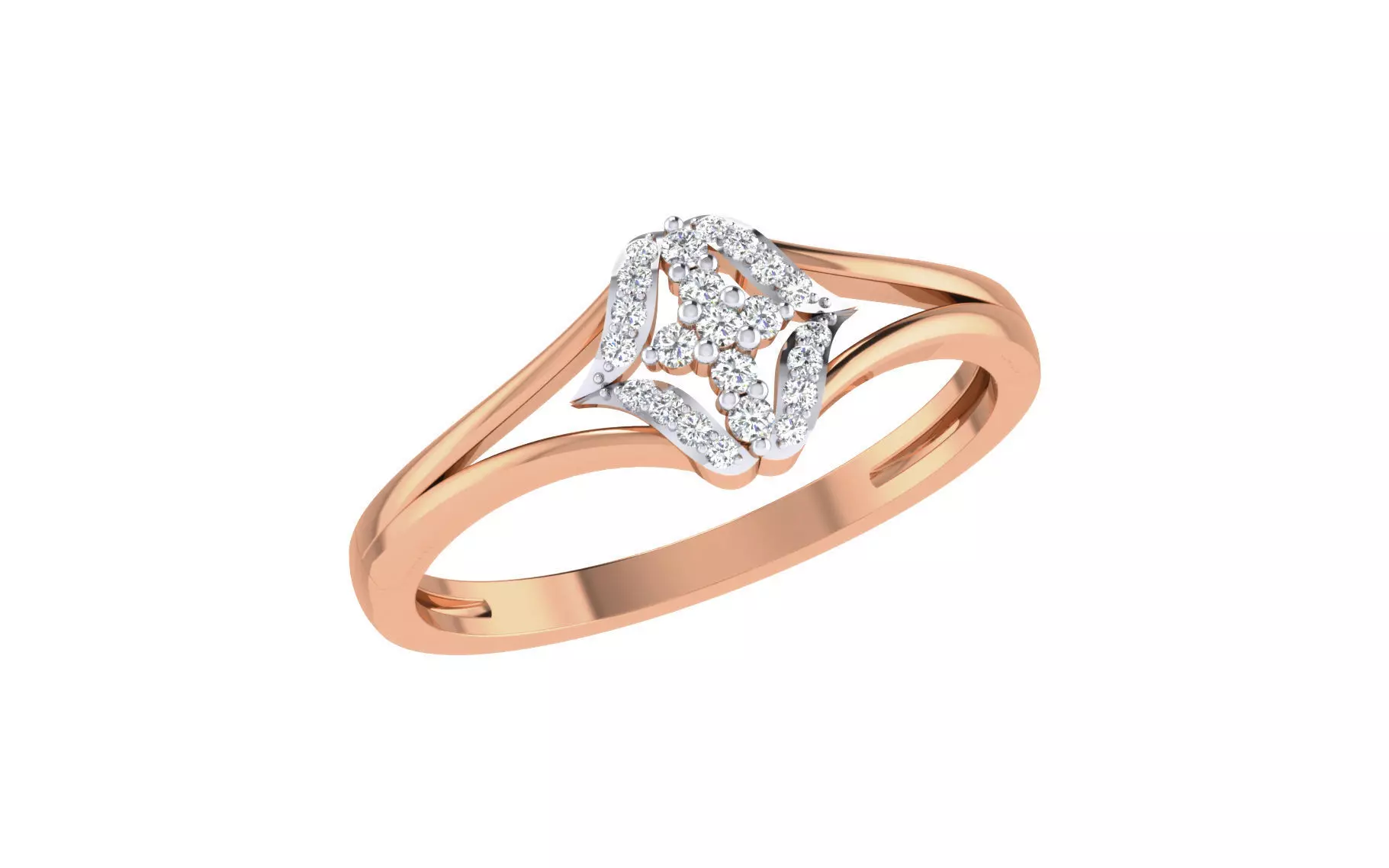 Women Diamond Ring 3dm stl render details 3D print model_0