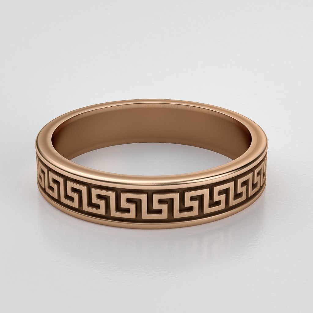 Ring with ornament 3D print model_6