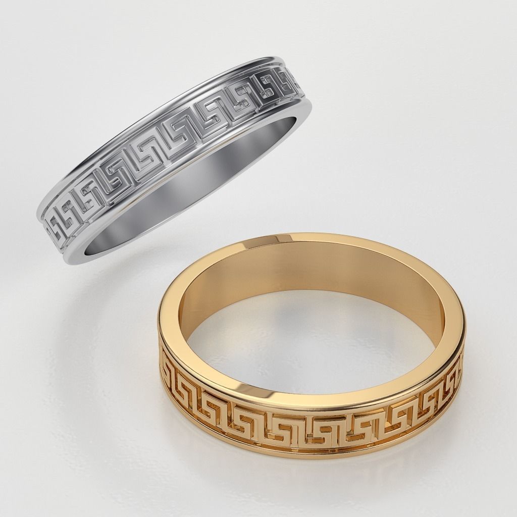 Ring with ornament 3D print model_1