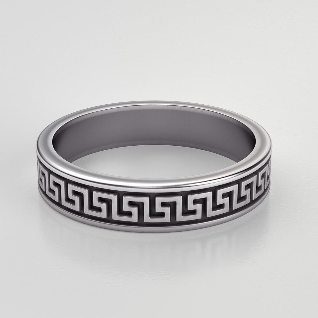 Ring with ornament 3D print model_5