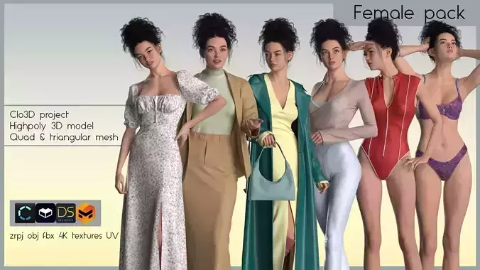 FEMALE PACK 3D model