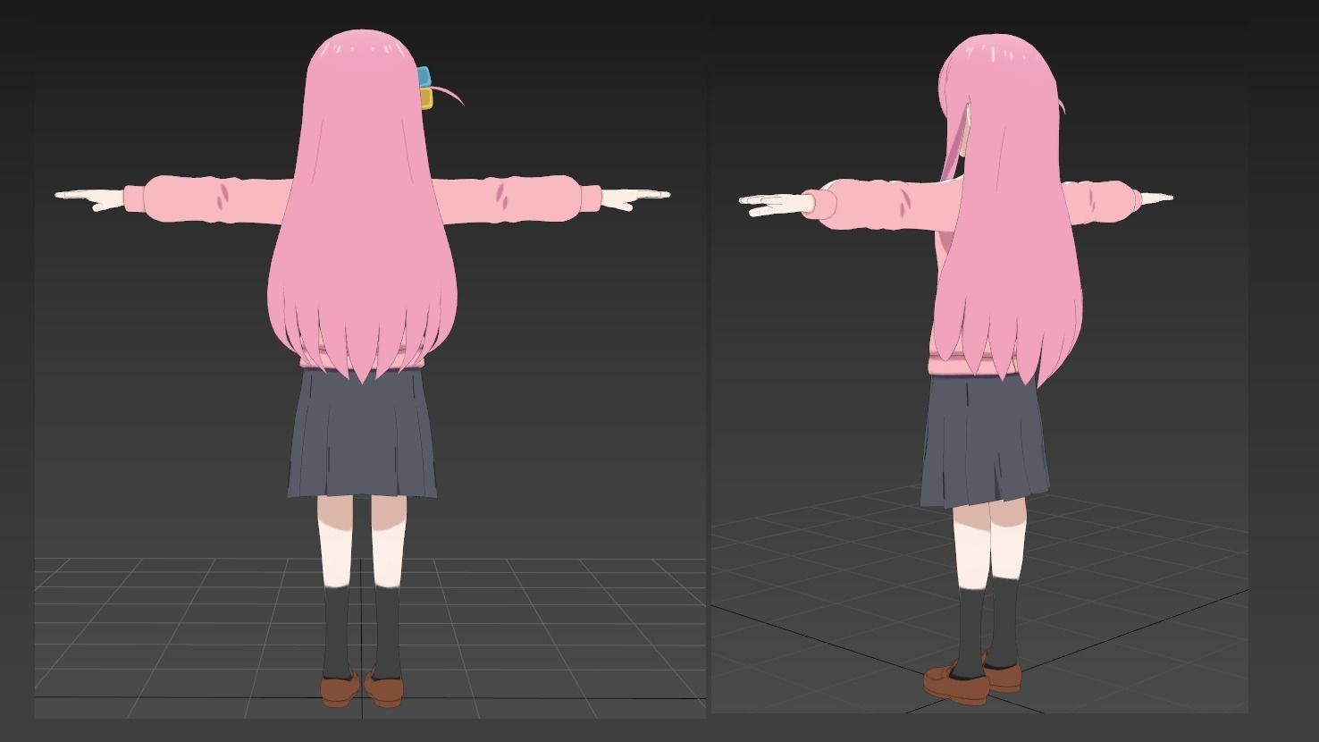 Bocchi the Rock VRChat Avatar 3D model_2
