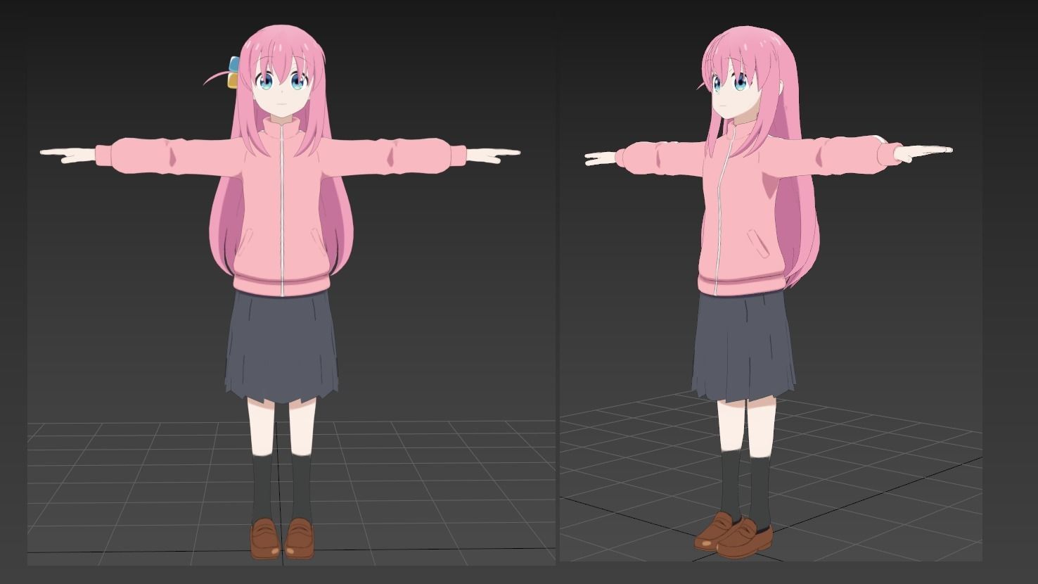 Bocchi the Rock VRChat Avatar 3D model_1