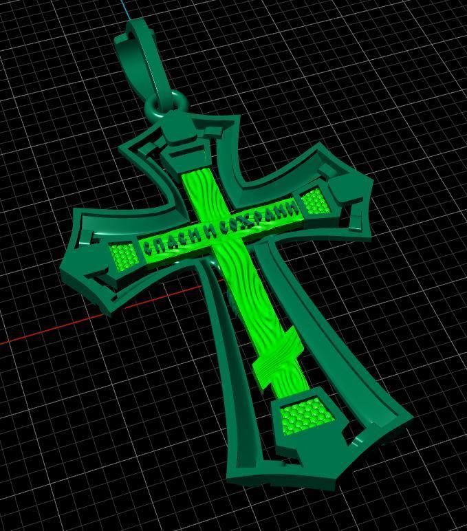 cross jesus on pendant 3D print model_11