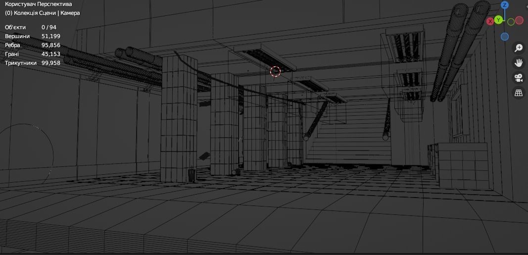 Subway interior of futuristic building Low-poly 3D model_9