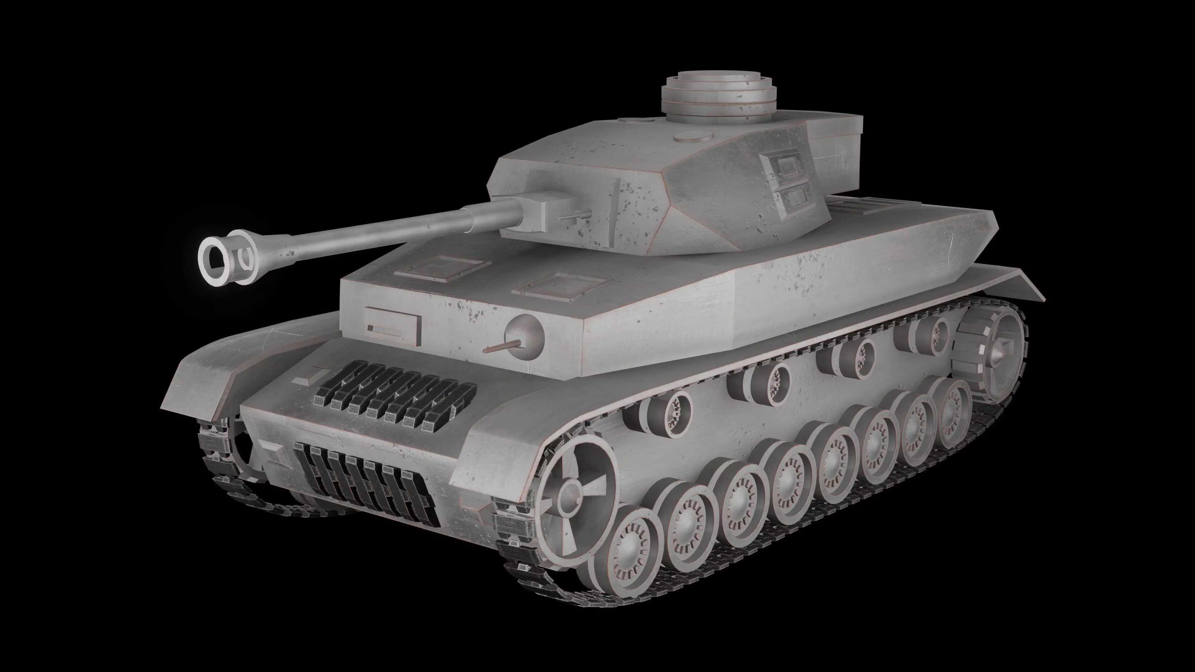 Panzerkampfwagen IV Ausf G Low-poly 3D model