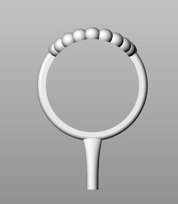 Ring with balls 2 3D print model_5