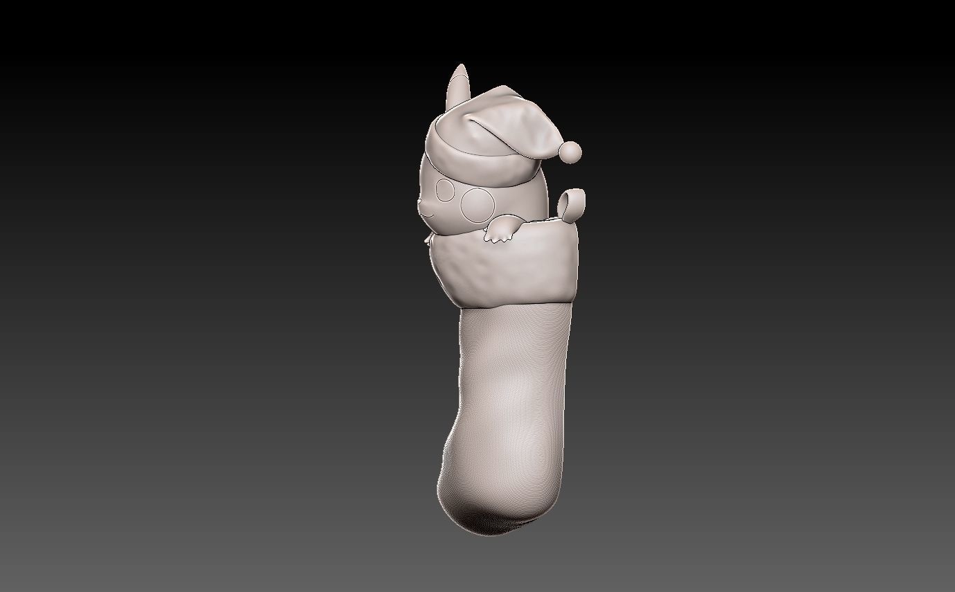 Pokemon christmas stocking pack 3D print model_7