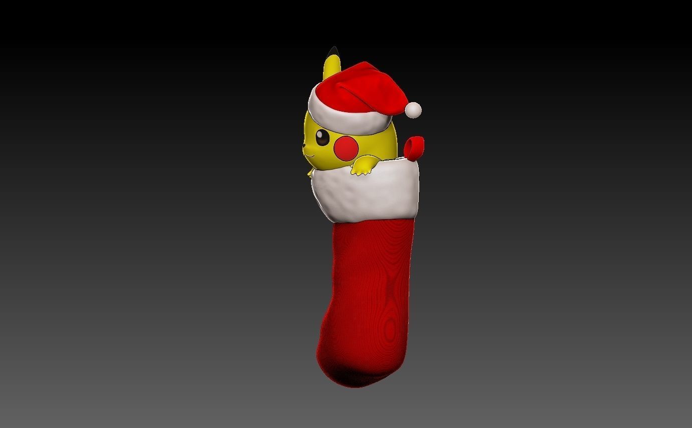 Pokemon christmas stocking pack 3D print model_6