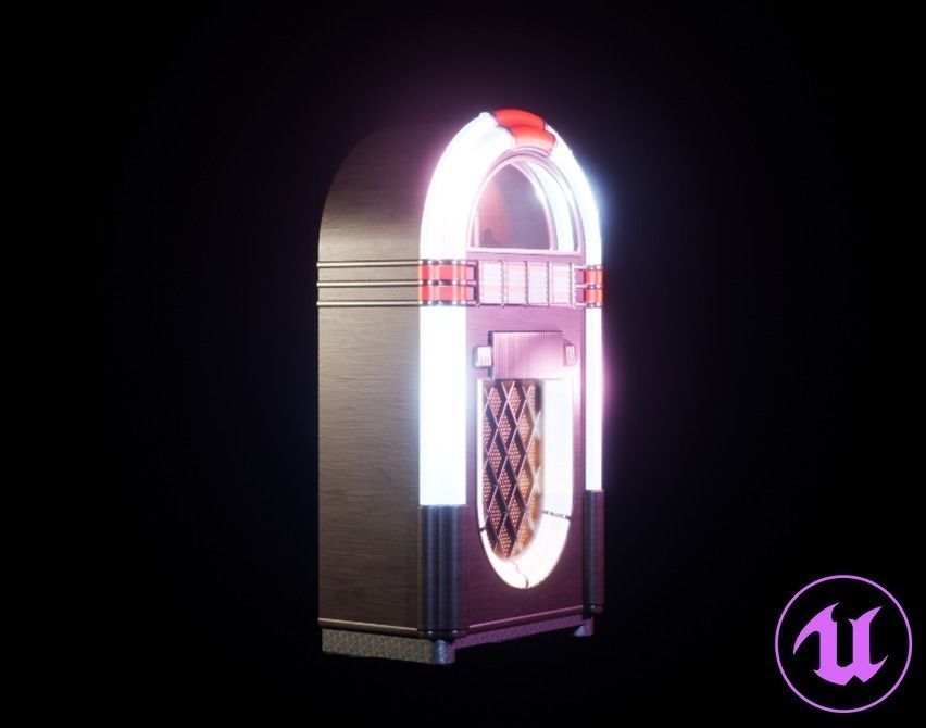 JukeBox Low-poly 3D model_2