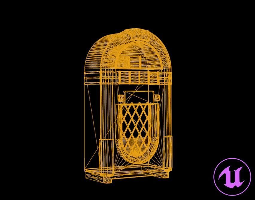 JukeBox Low-poly 3D model_4